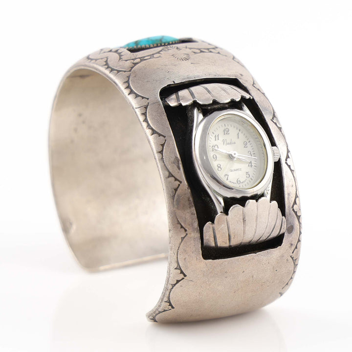 1970s Turquoise Watch Cuff