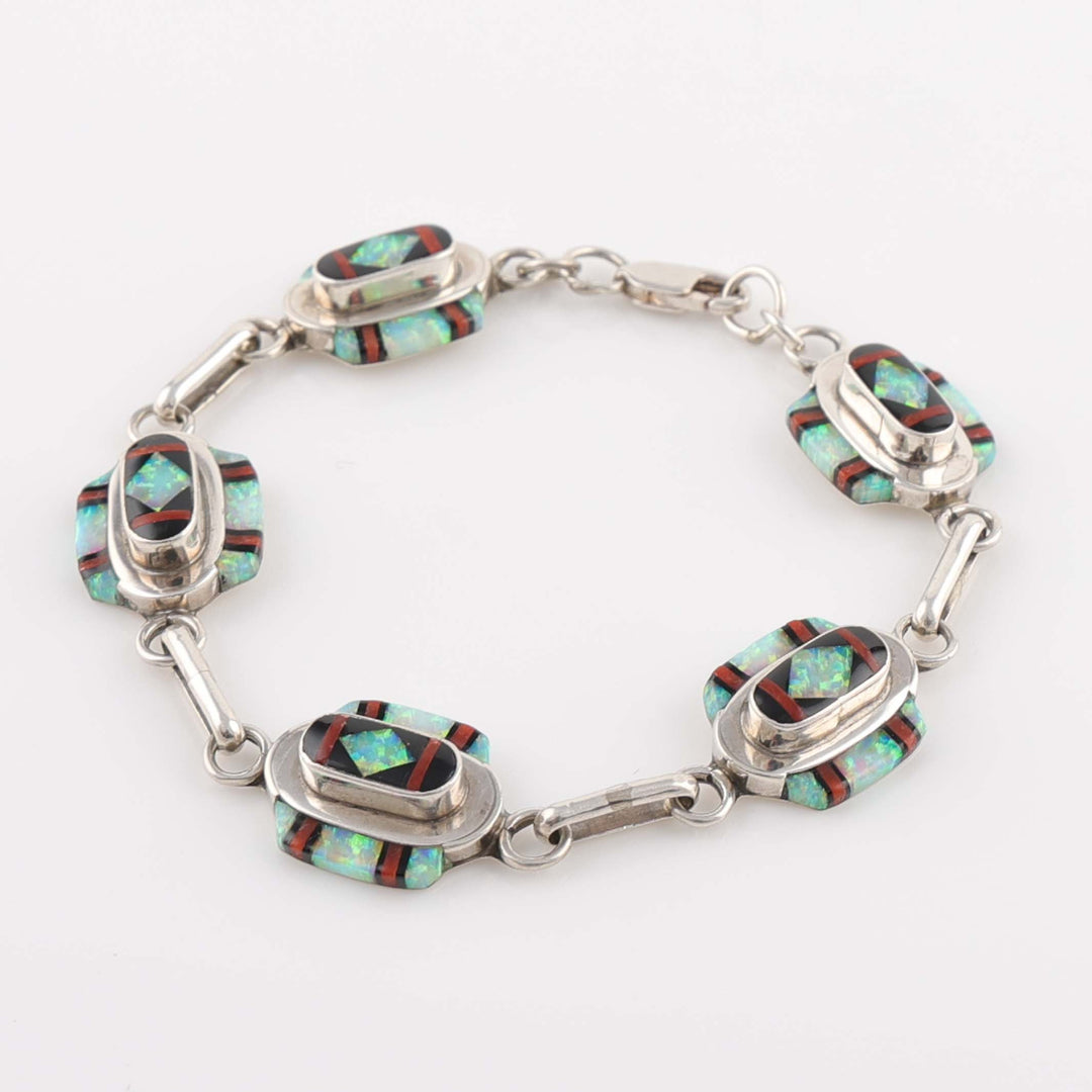 Zuni Inlay Link Bracelet