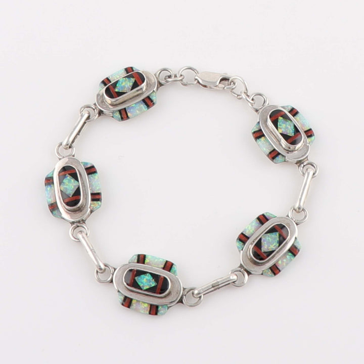 Zuni Inlay Link Bracelet
