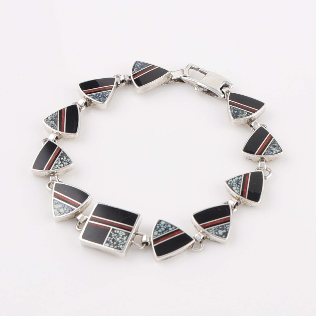 Navajo Inlay Link Bracelet