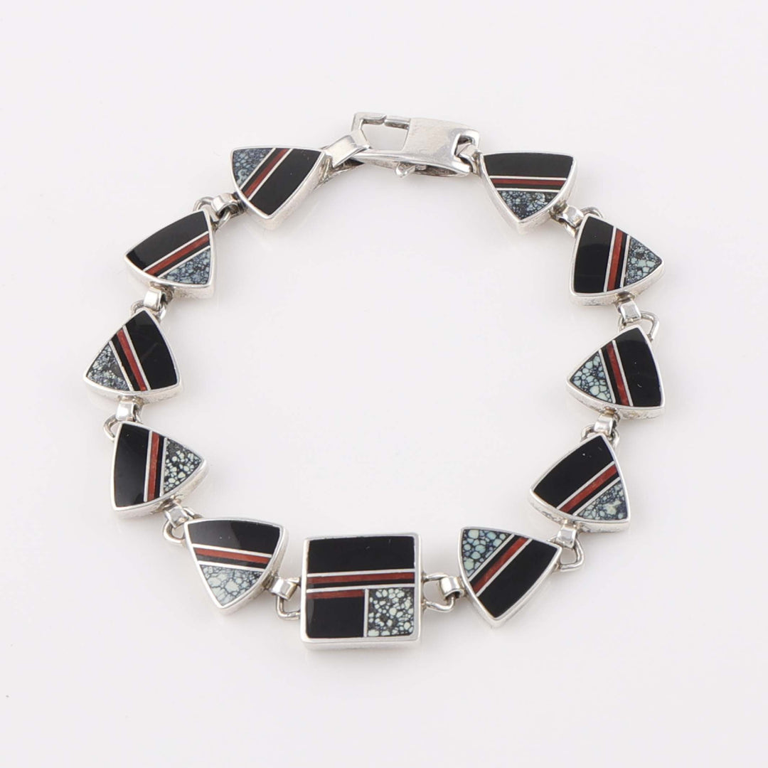 Navajo Inlay Link Bracelet