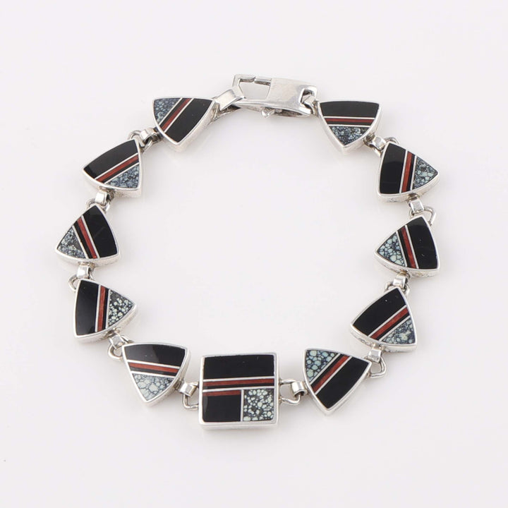 Navajo Inlay Link Bracelet