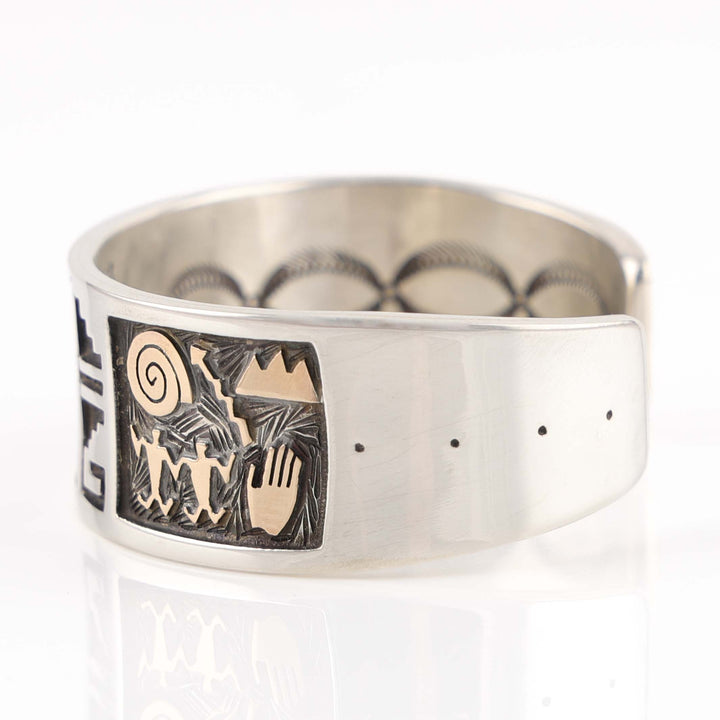 Gold on Silver Bear Cuff
