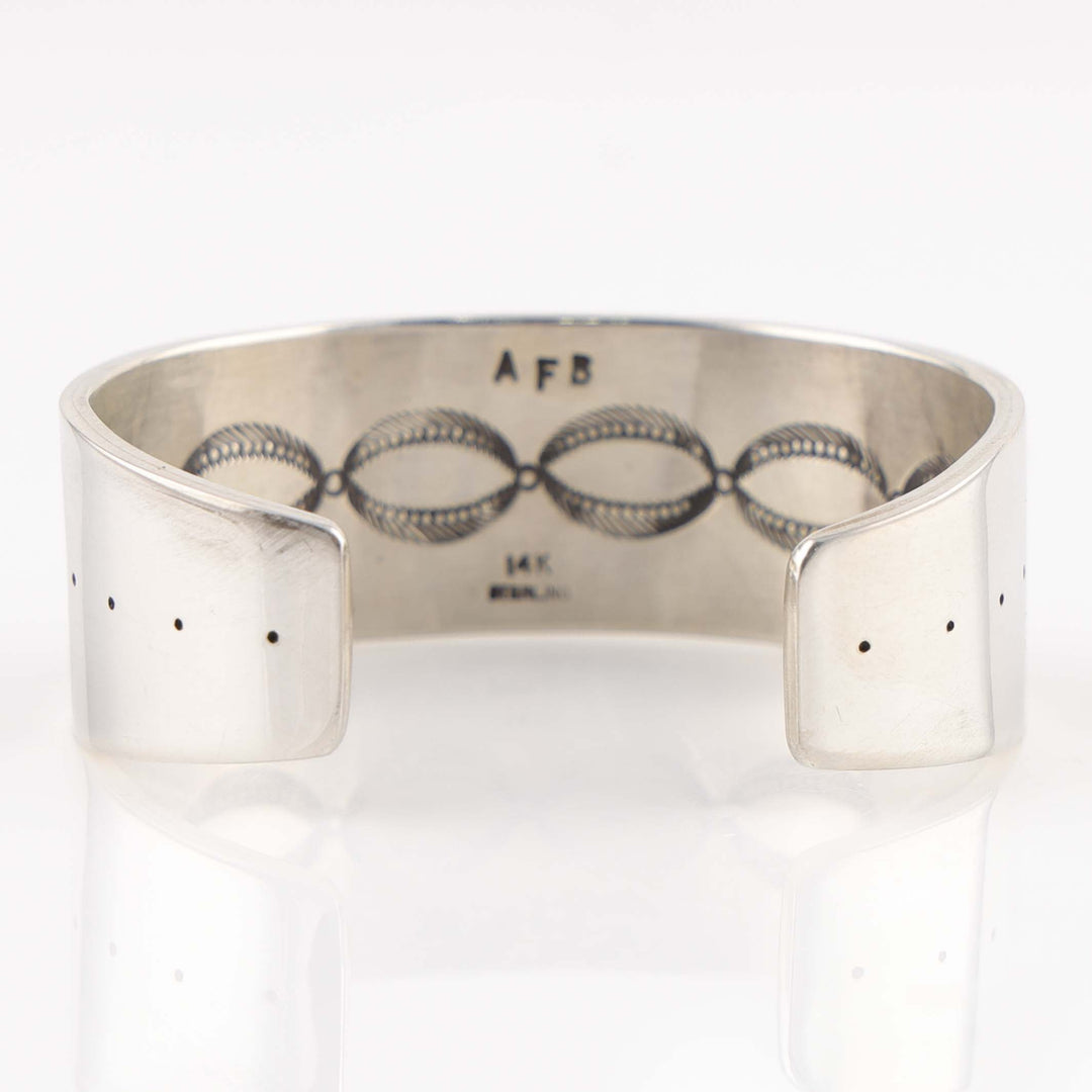 Gold on Silver Bear Cuff