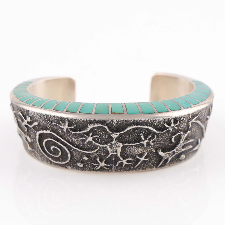 Navajo Tufa Cast Inlay Cuff