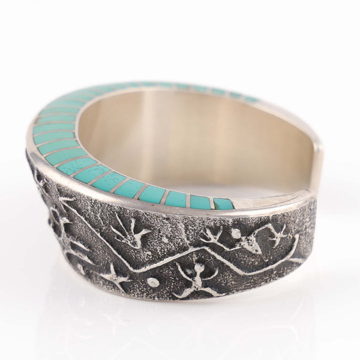 Navajo Tufa Cast Inlay Cuff