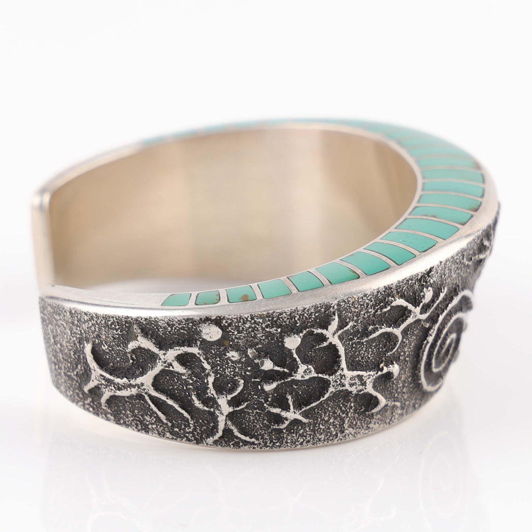 Navajo Tufa Cast Inlay Cuff