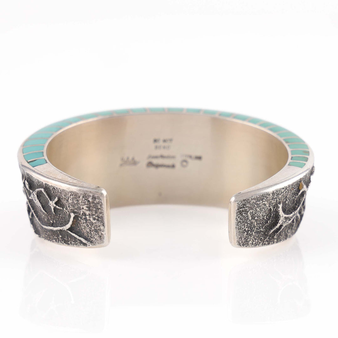 Navajo Tufa Cast Inlay Cuff