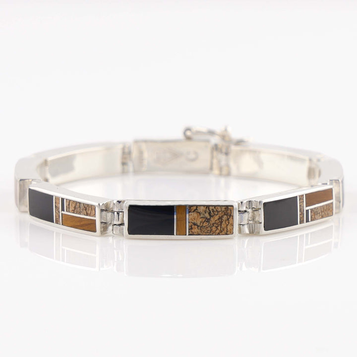 Navajo Inlay Link Bracelet