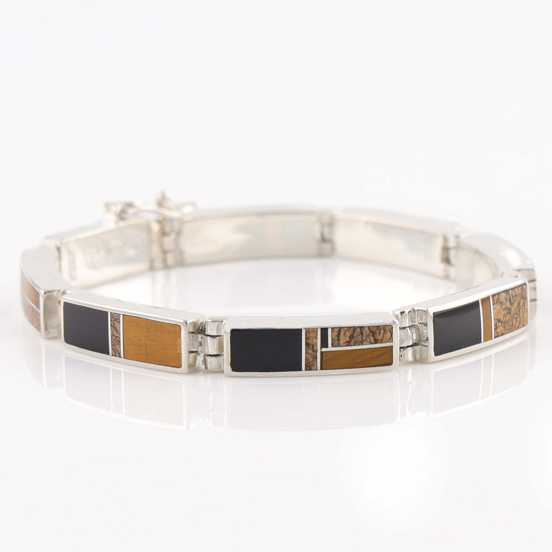 Navajo Inlay Link Bracelet
