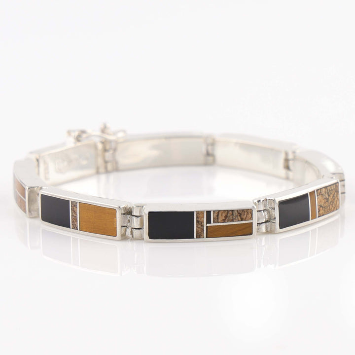 Navajo Inlay Link Bracelet