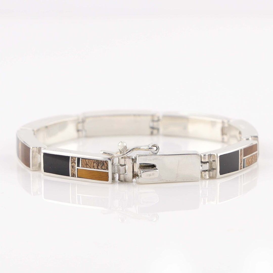 Navajo Inlay Link Bracelet