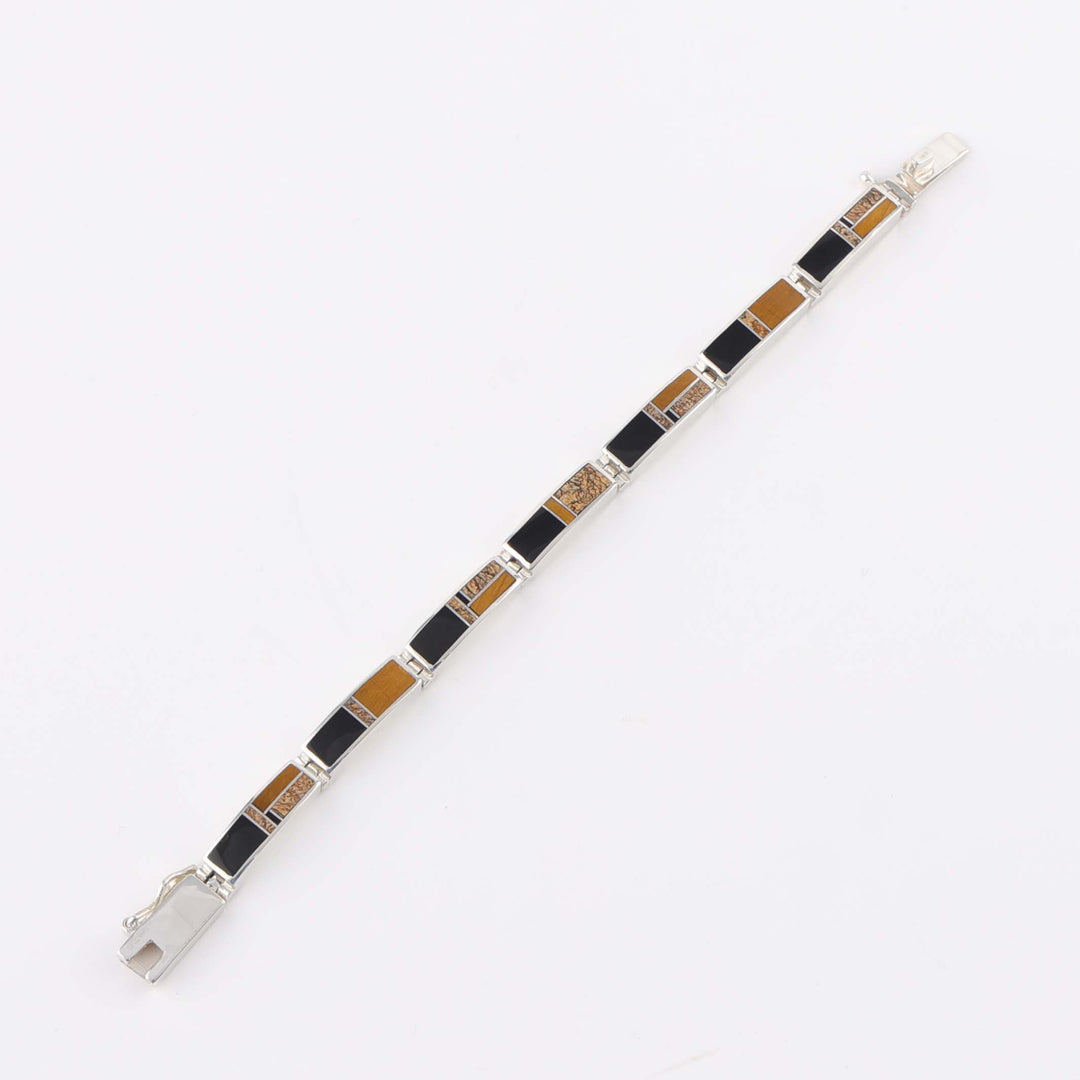 Navajo Inlay Link Bracelet