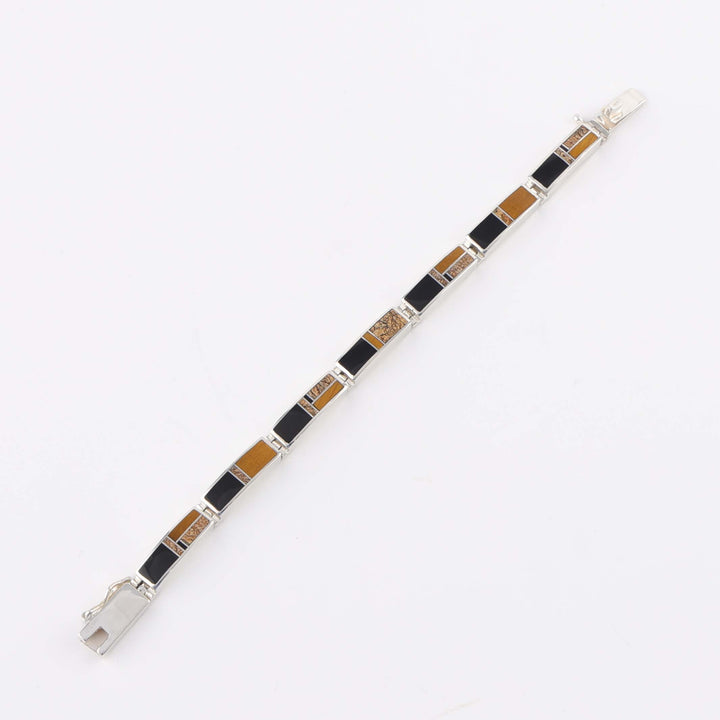 Navajo Inlay Link Bracelet