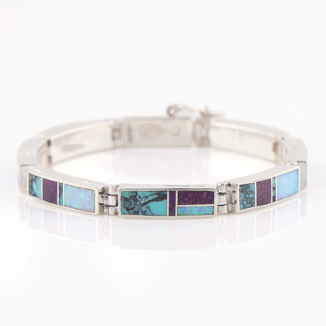Navajo Inlay Link Bracelet