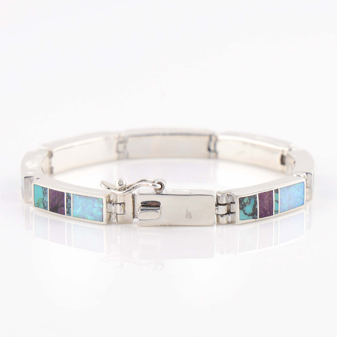 Navajo Inlay Link Bracelet