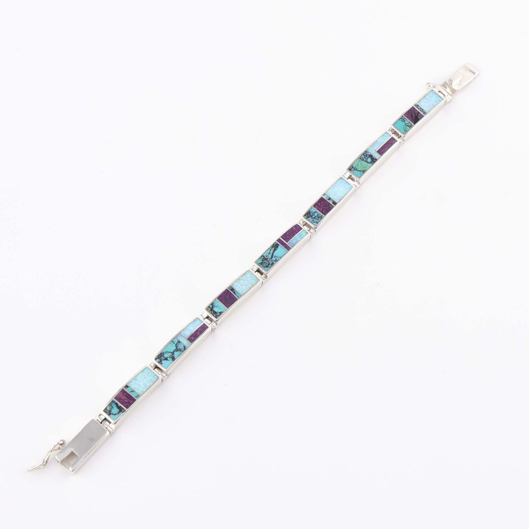 Navajo Inlay Link Bracelet