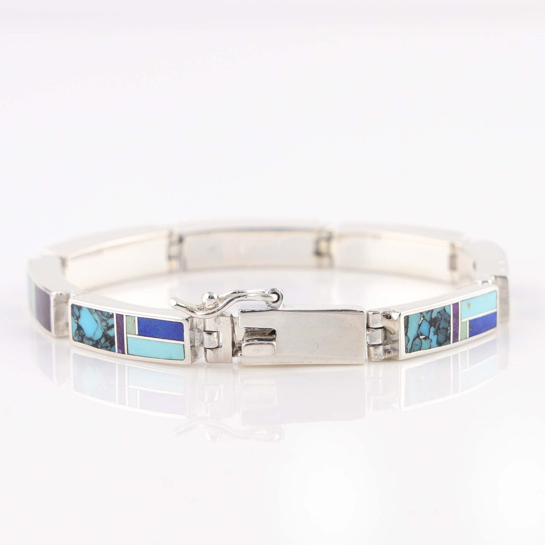 Navajo Inlay Link Bracelet