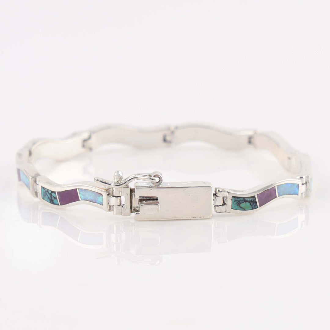 Navajo Inlay Link Bracelet