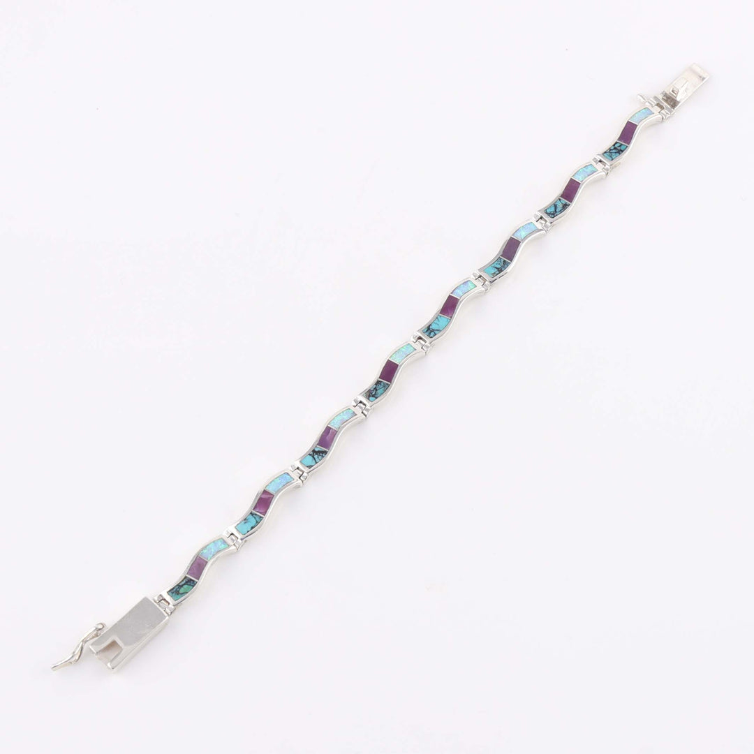 Navajo Inlay Link Bracelet