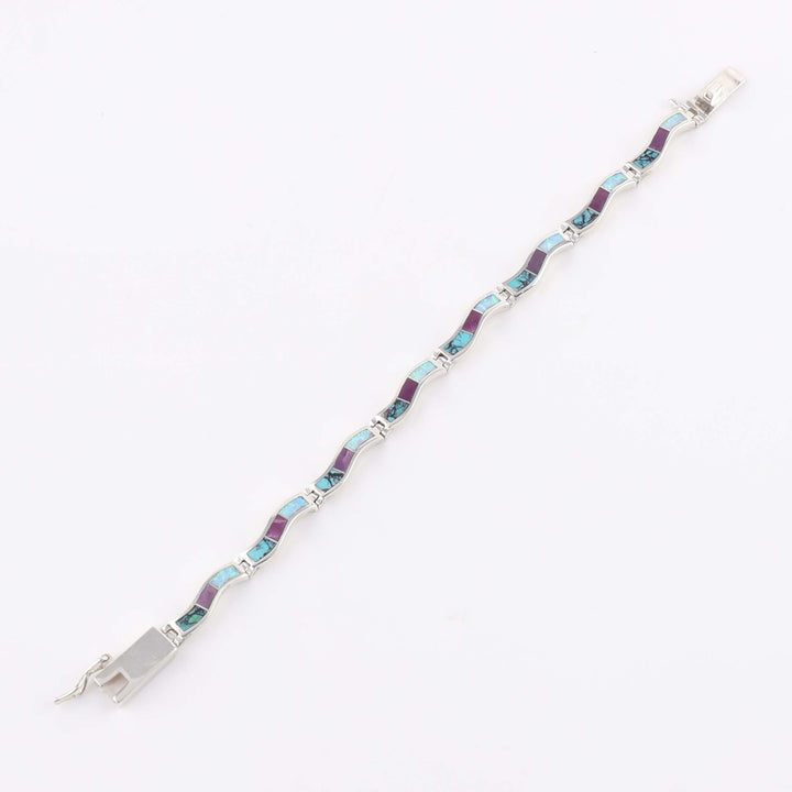 Navajo Inlay Link Bracelet