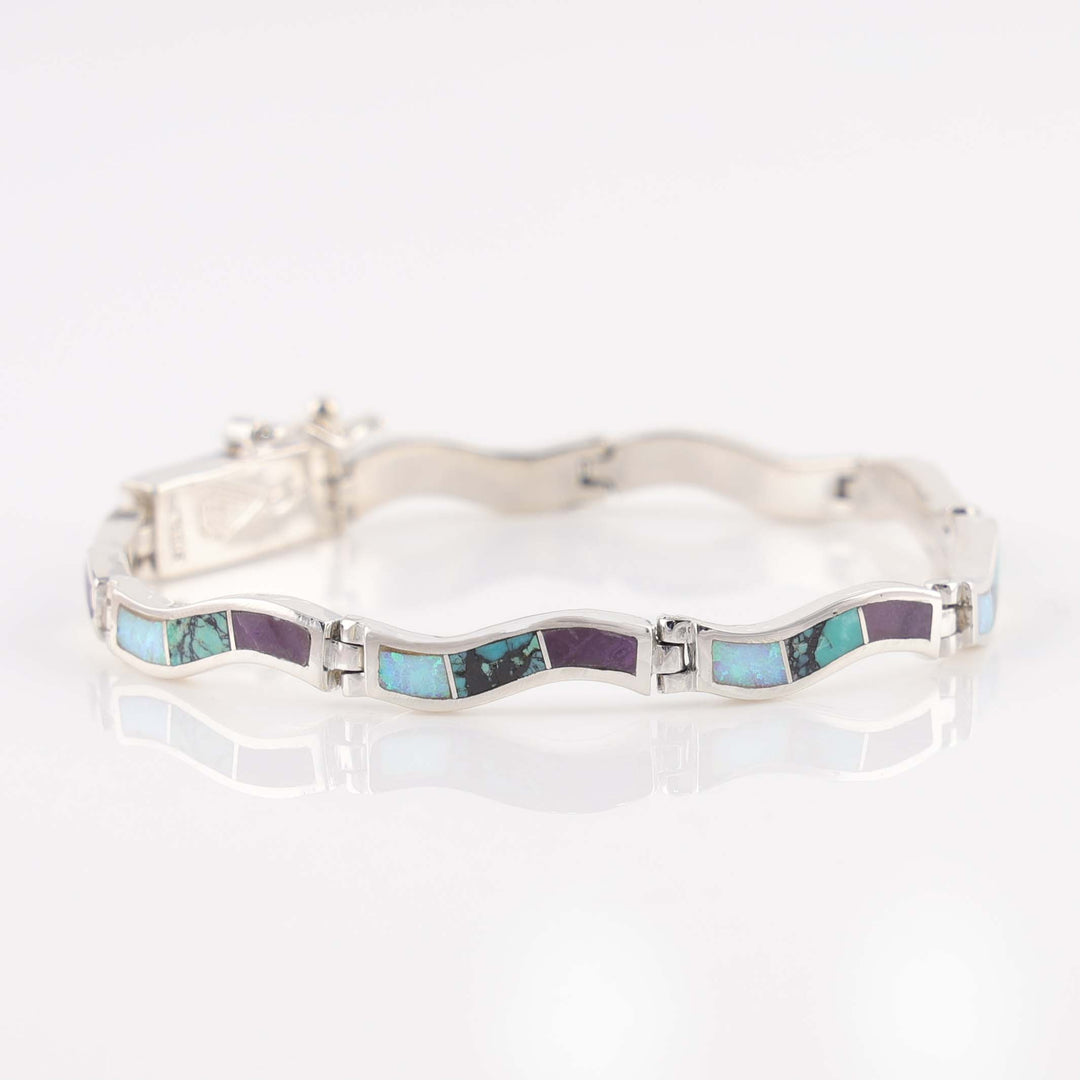 Navajo Inlay Link Bracelet
