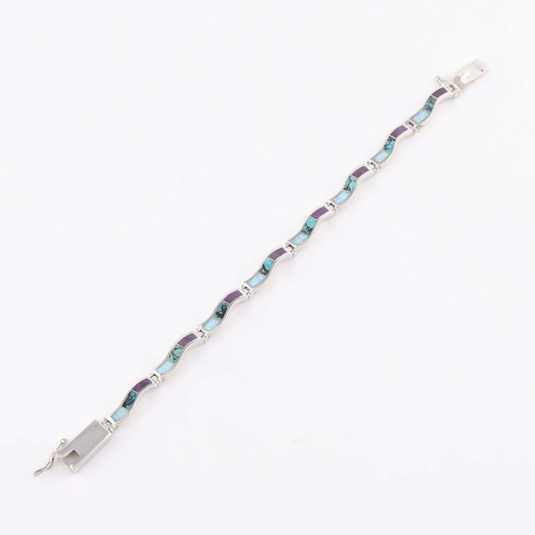 Navajo Inlay Link Bracelet