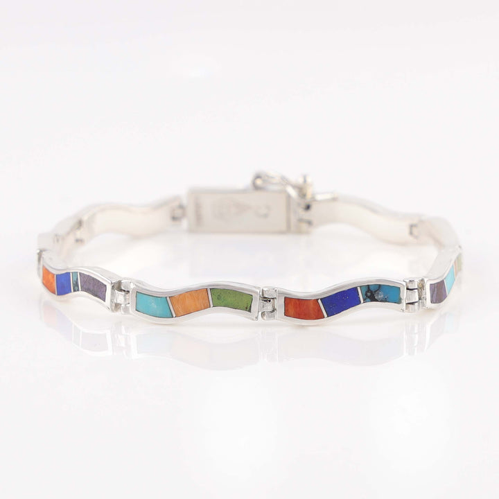 Navajo Inlay Link Bracelet