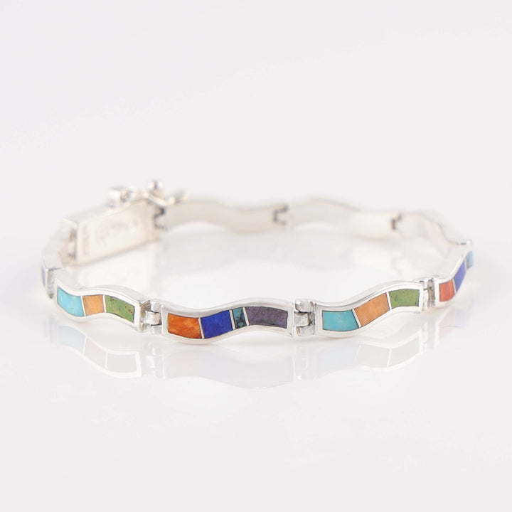 Navajo Inlay Link Bracelet