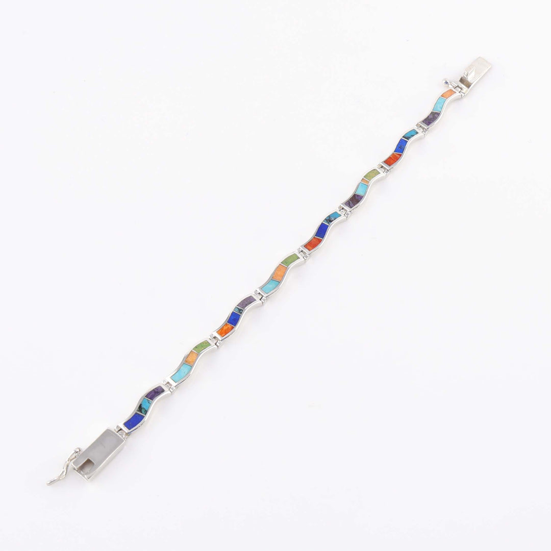 Navajo Inlay Link Bracelet