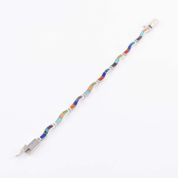 Navajo Inlay Link Bracelet