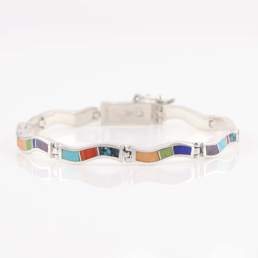 Navajo Inlay Link Bracelet