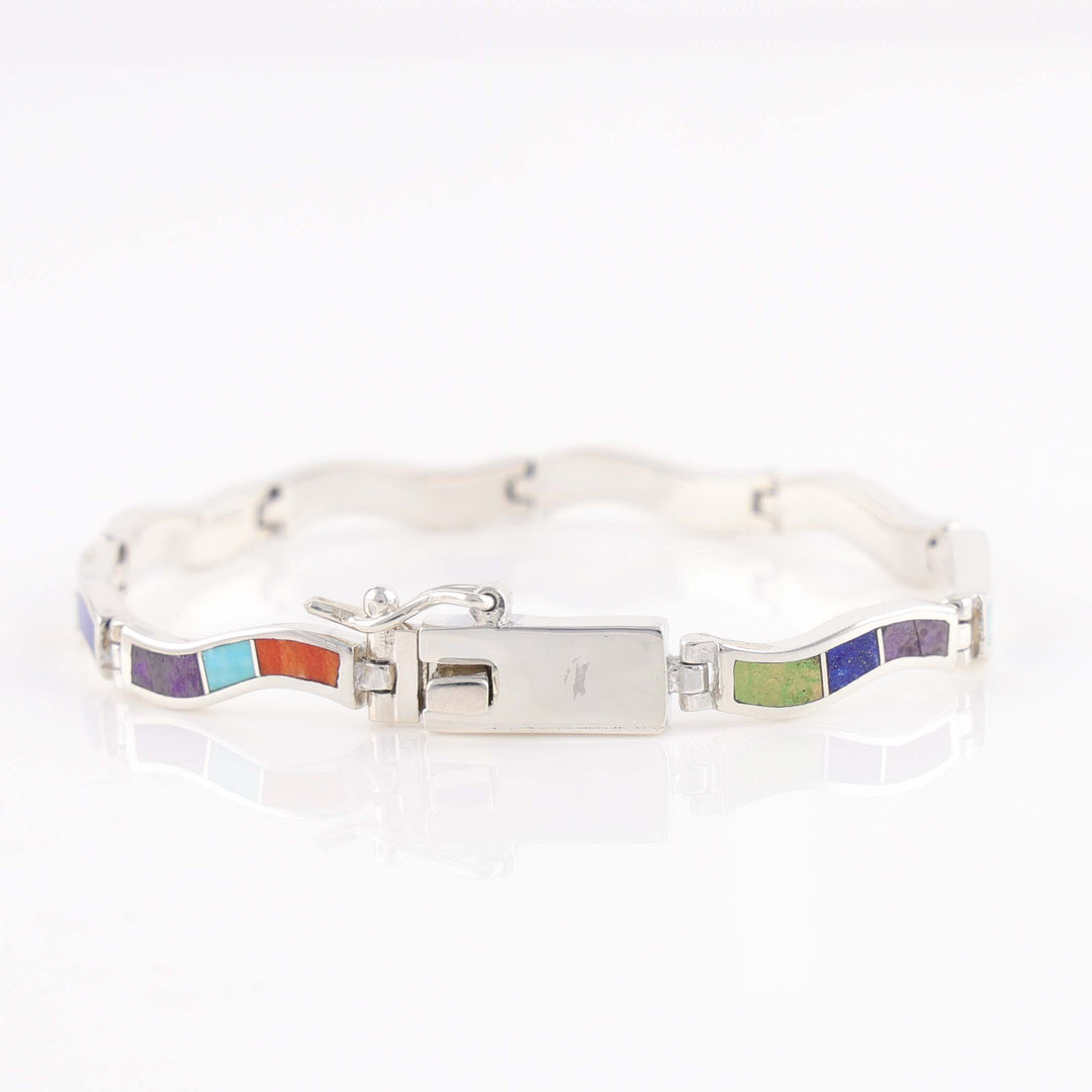 Navajo Inlay Link Bracelet