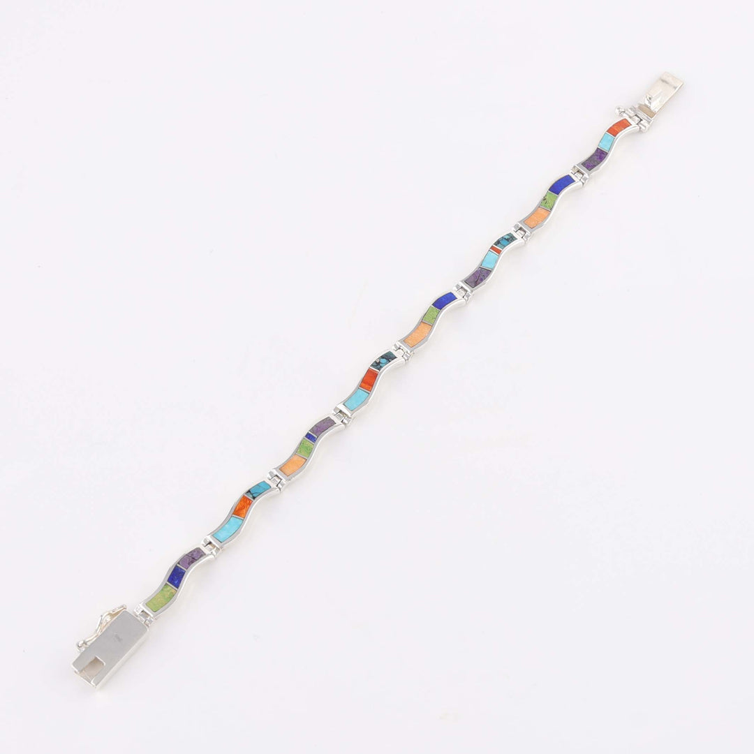 Navajo Inlay Link Bracelet