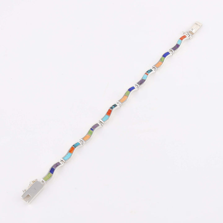 Navajo Inlay Link Bracelet