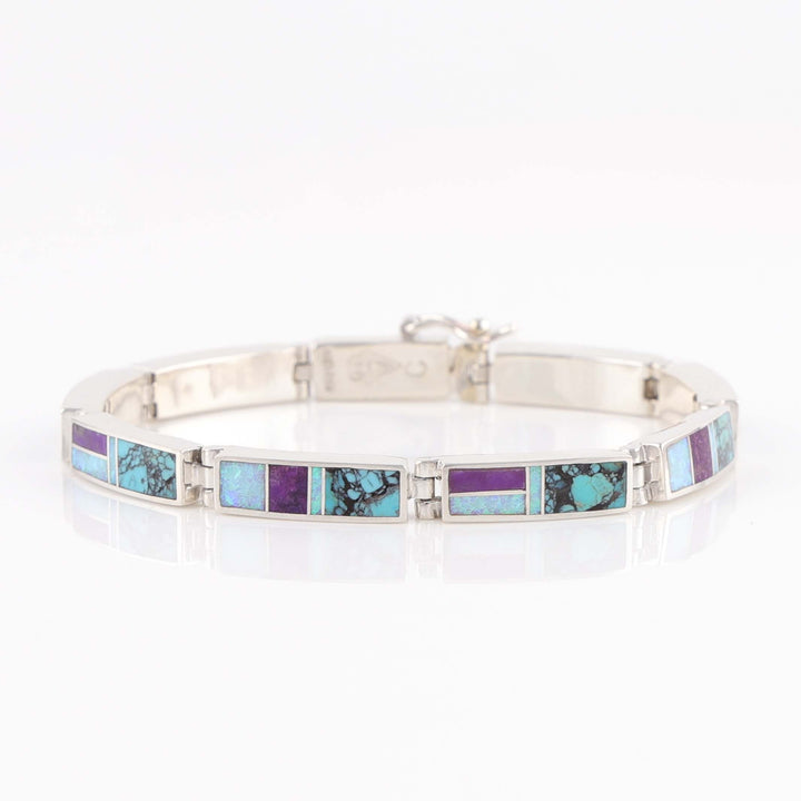 Navajo Inlay Link Bracelet