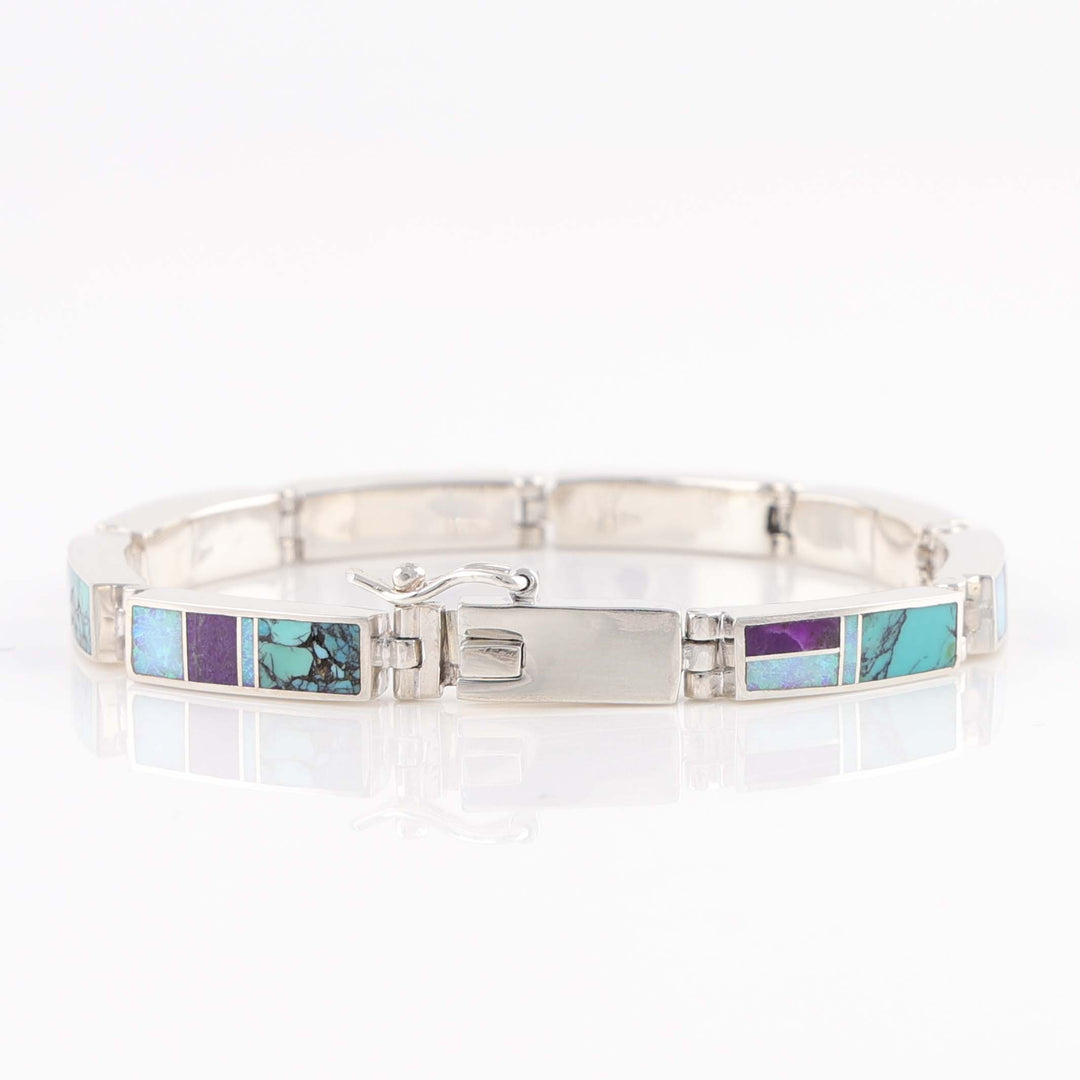 Navajo Inlay Link Bracelet