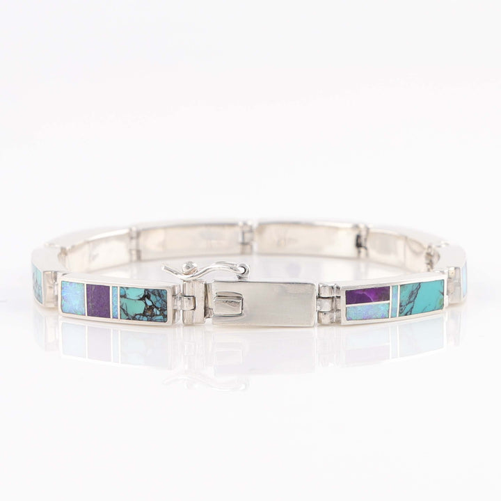 Navajo Inlay Link Bracelet