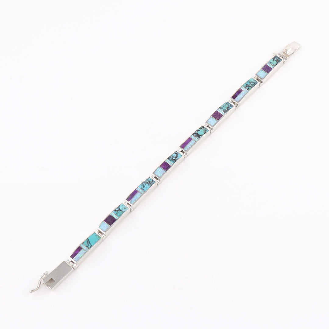 Navajo Inlay Link Bracelet