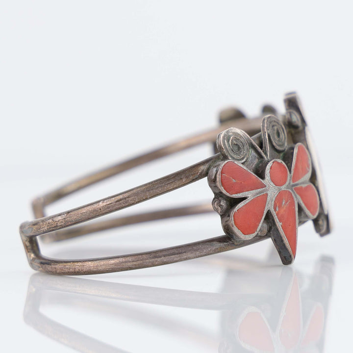 1960s Flower and Dragonfly Cuff