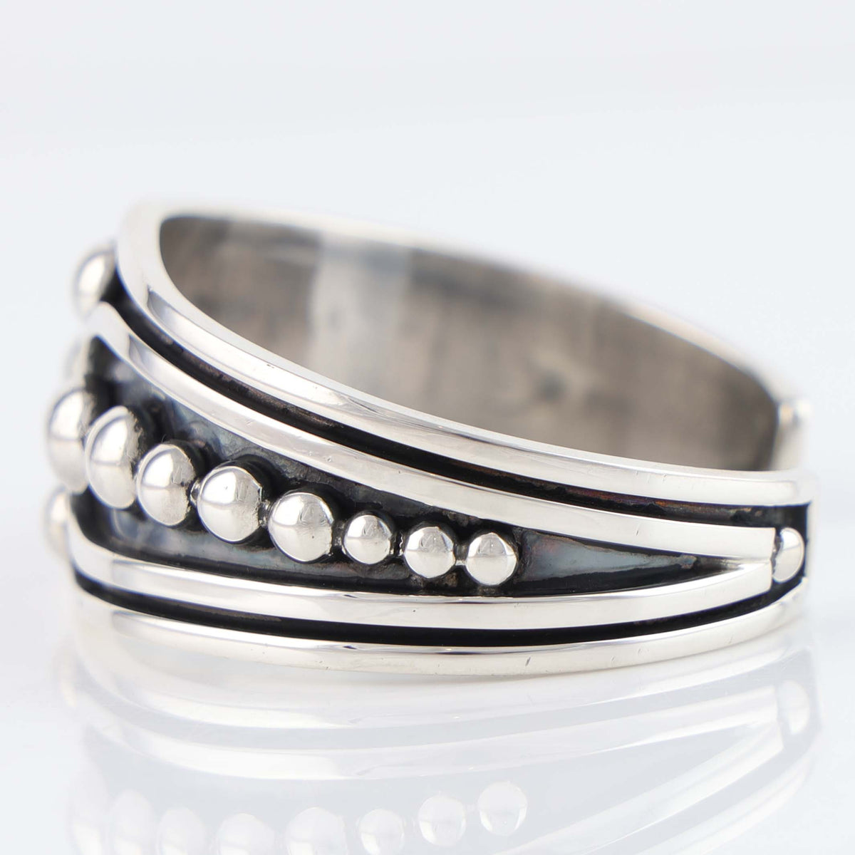 Navajo Silver Dome Cuff by Johnathan Nez