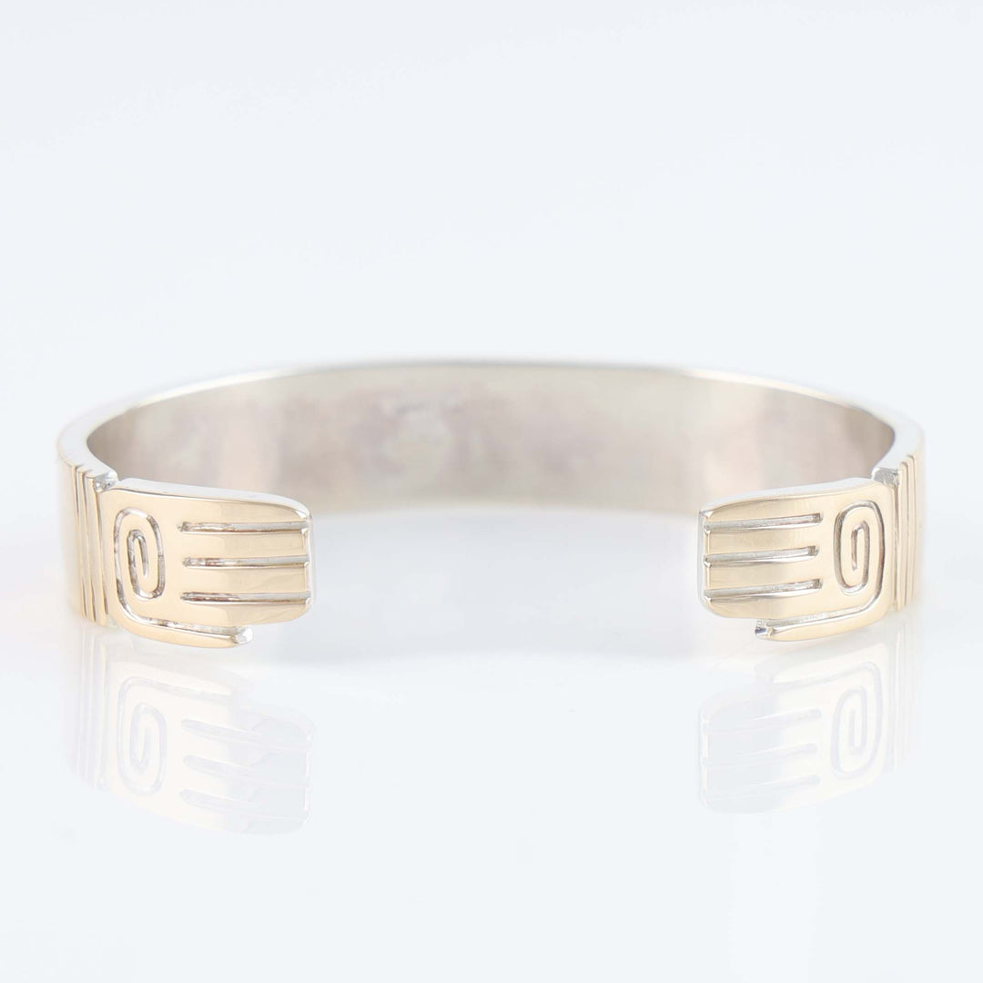 Gold on Silver Storyteller Cuff