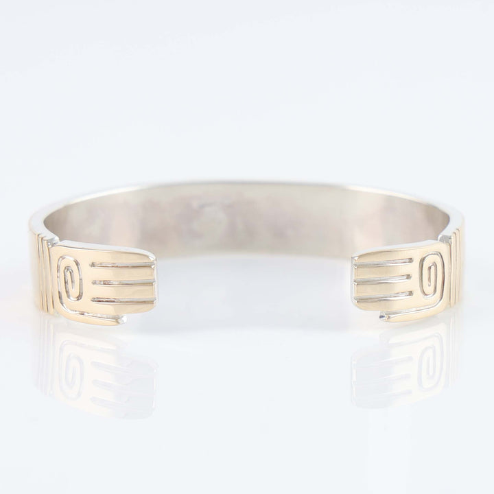 Gold on Silver Storyteller Cuff