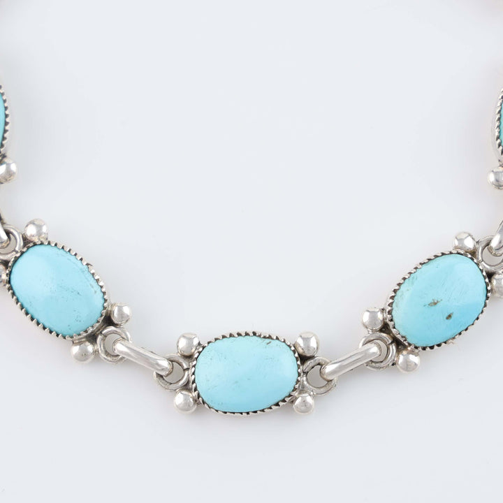 Zuni Crescent Valley Turquoise Link Bracelet