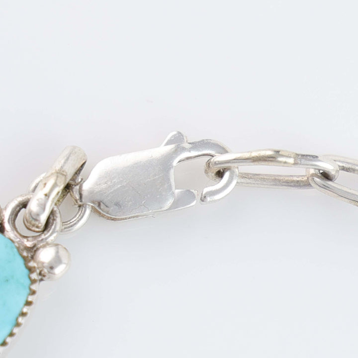 Zuni Crescent Valley Turquoise Link Bracelet