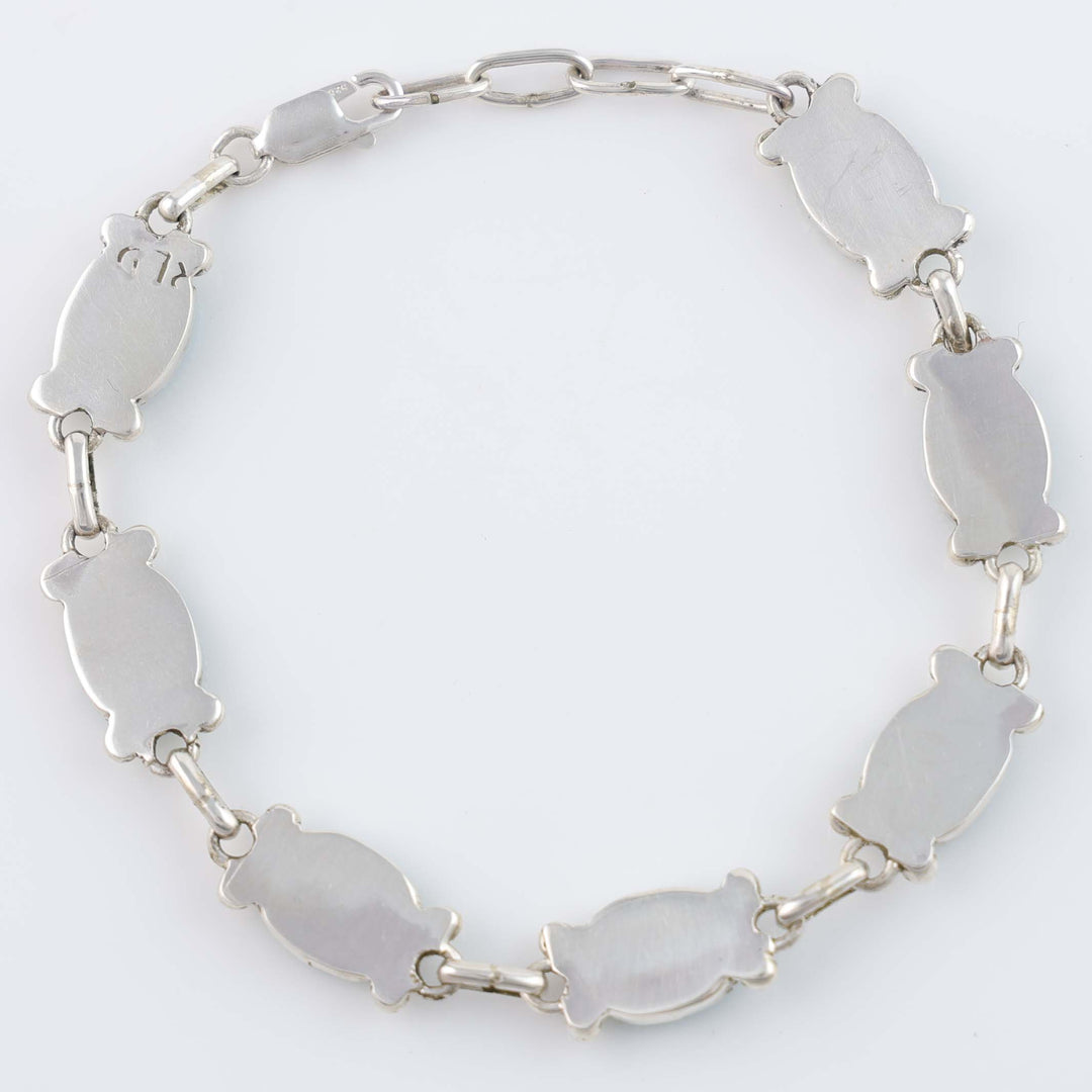 Zuni Fox Turquoise Link Bracelet
