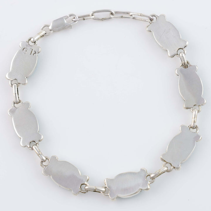 Zuni Fox Turquoise Link Bracelet