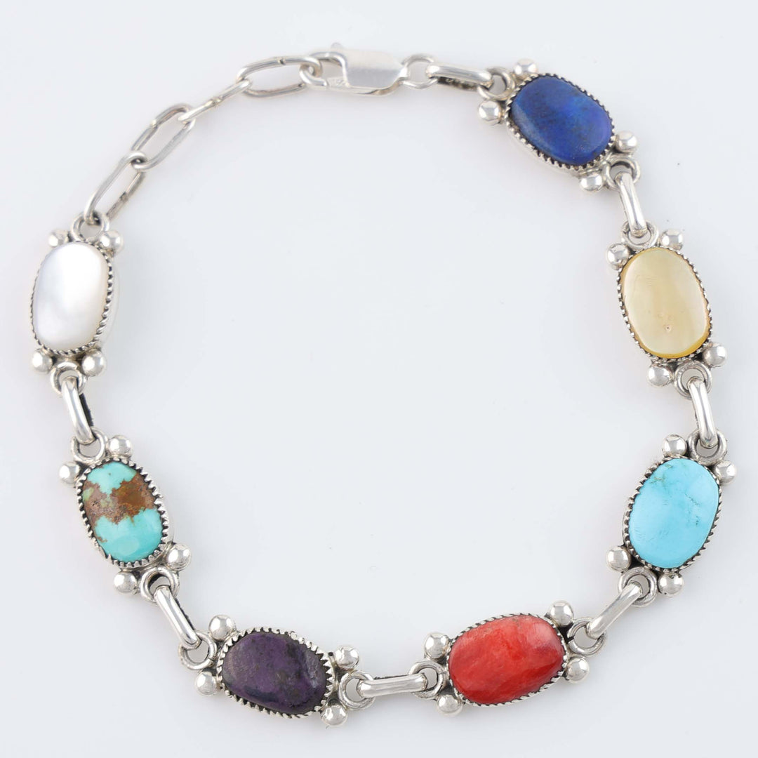 Zuni Multi-Stone Link Bracelet