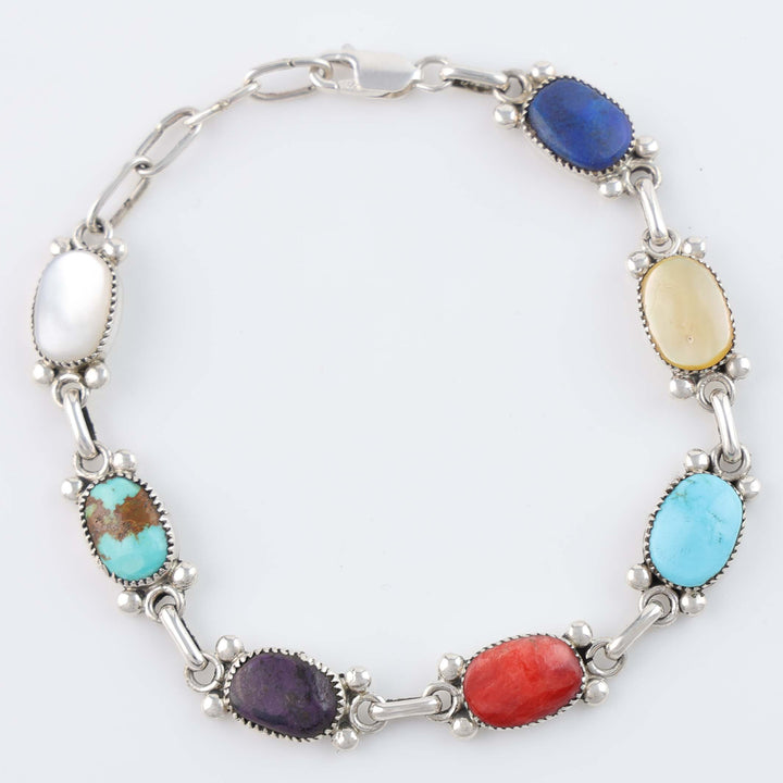 Zuni Multi-Stone Link Bracelet