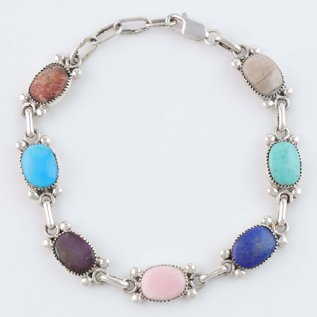 Zuni Multi-Stone Link Bracelet